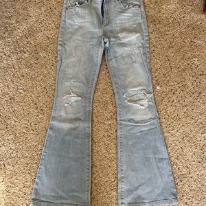 citizens of humanity light wash ripped jeans